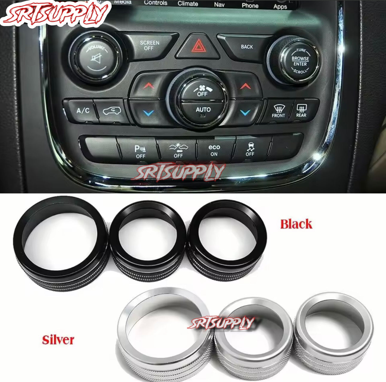 Dodge A/C & Volume Knob Covers