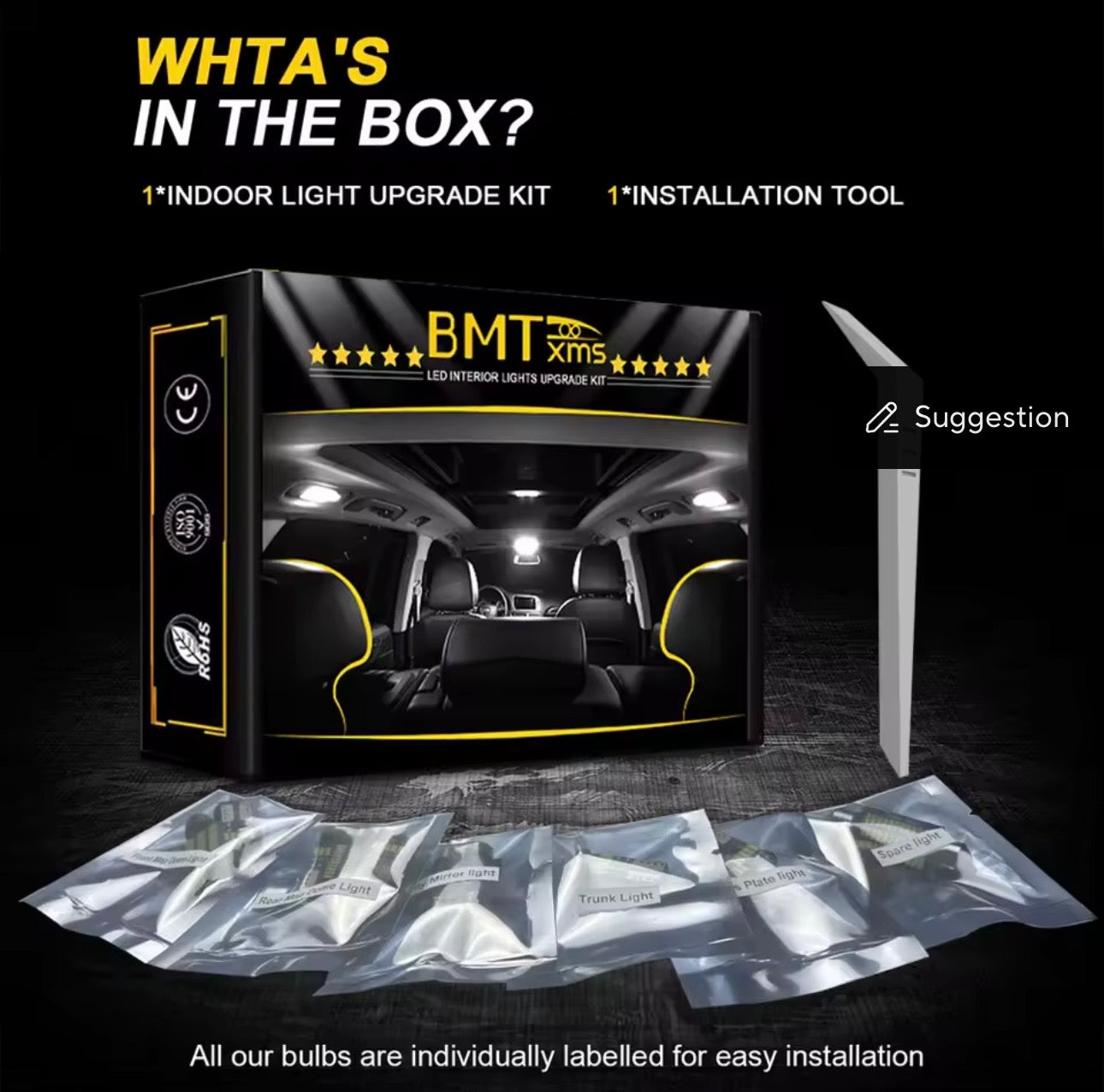 Dodge Charger 2011-2018 LED Interior Light Kit | 6000K Ultra Bright White Interior Upgrade